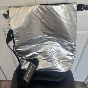 Paco Rabanne Metallic Silver and Black Bag